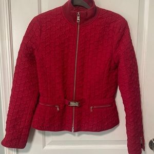 Armani exchange red swirls jacket with buckle size S
